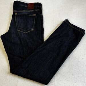 Penguin White Oak Cone Denim Jeans Mens 33x32 Slim Blue Munsingwear Dark Wash